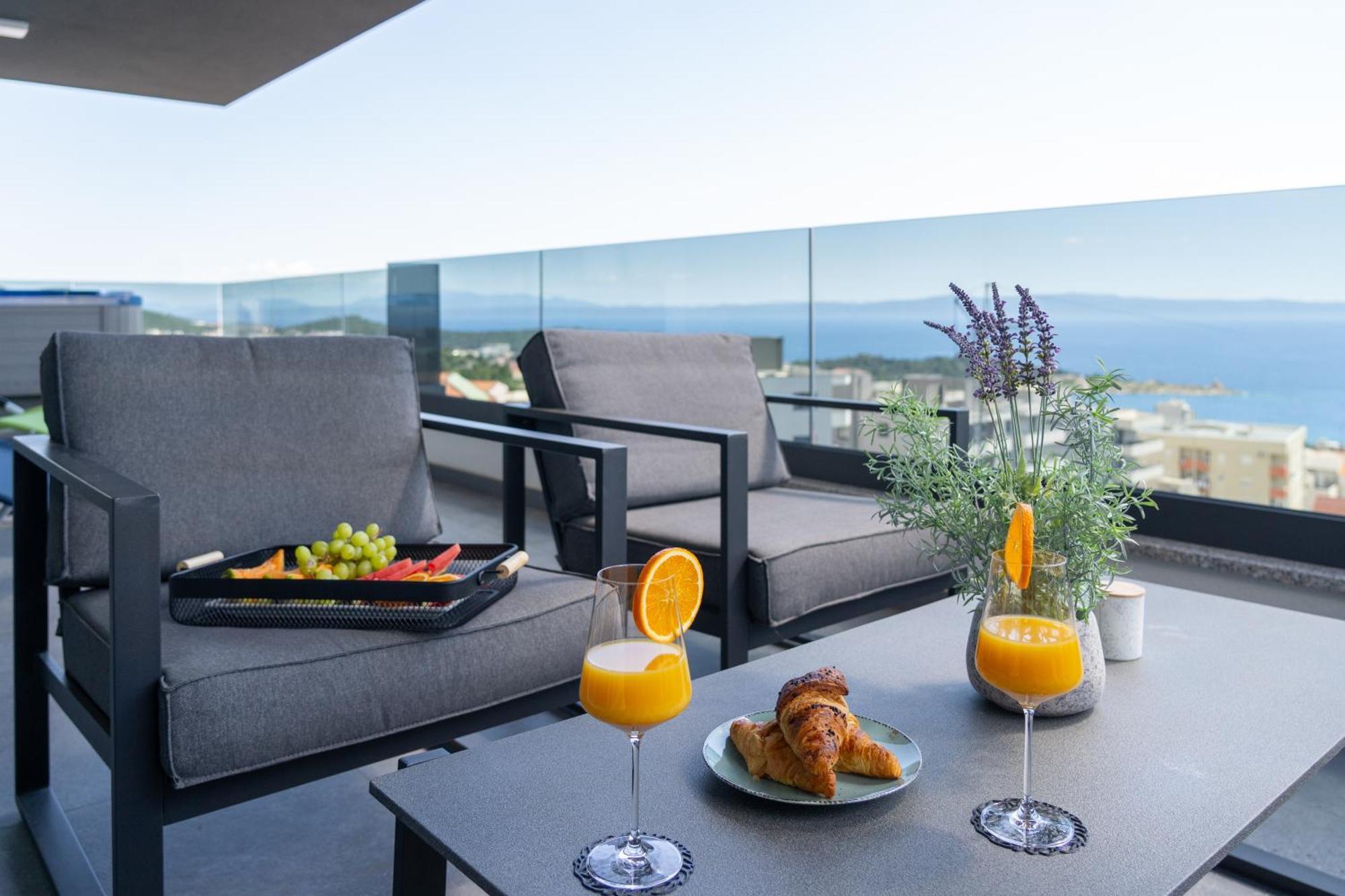 Apartamento Lux Penthouse Panoramic View With Jacuzzi Makarska Exterior foto