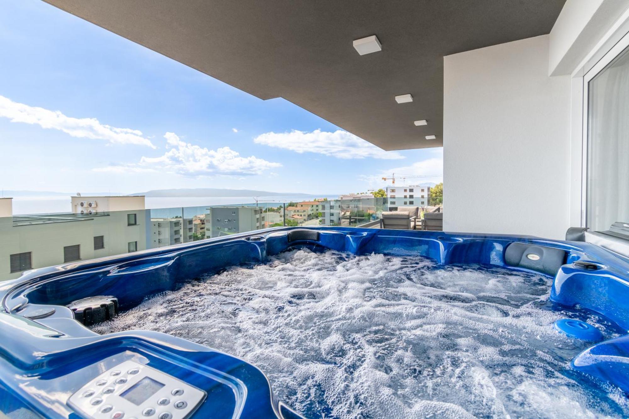 Apartamento Lux Penthouse Panoramic View With Jacuzzi Makarska Exterior foto